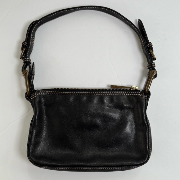 Marc Jacobs Y2K Black Leather Double Turnlock Shoulder Bag Pink Suede Lining - Picture 10 of 15